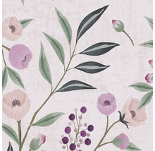 Blommönster med blad och bär på ljus bakgrund