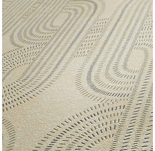 Detaljvy av en tapet med ett grafiskt mönster