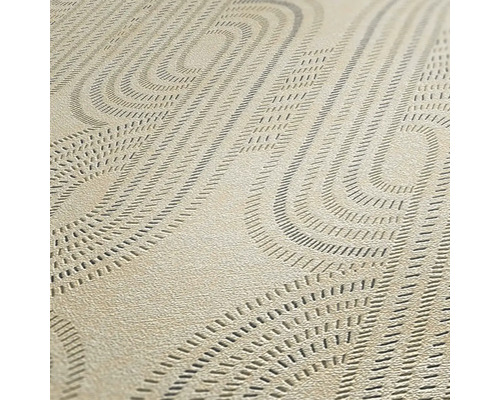 Detaljvy av en tapet med ett grafiskt mönster