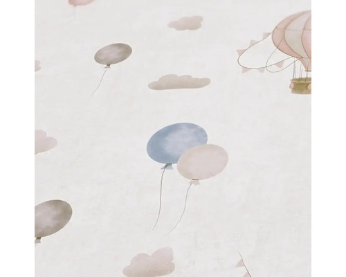 Tapet med motiv av varmluftsballonger och moln