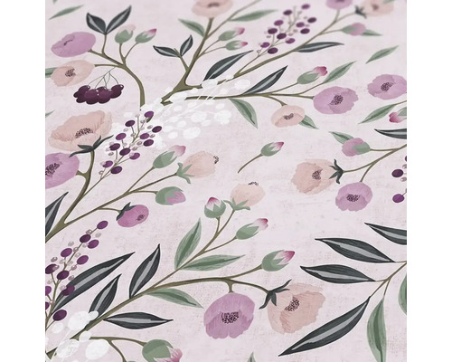 Närbild av ett tyg med blommönster