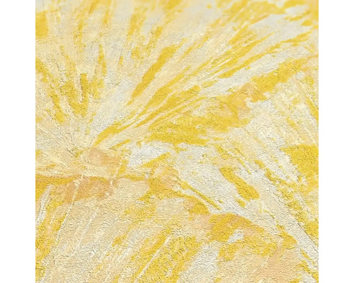 Gul strukturtapet med abstrakt mönster