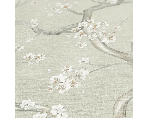 Närbild av en tapet med blommönster för väggdekoration