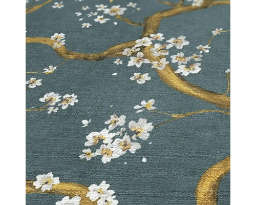 Tapet med blommönster av grenar och blommor