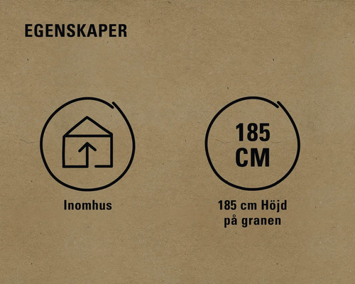 Egenskaper: Lämplig för inomhusbruk, höjd 185 cm