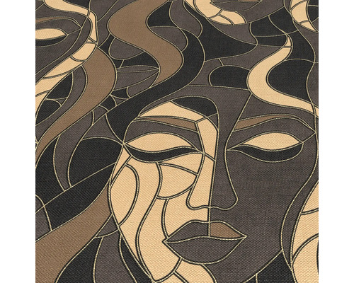 Tapet med abstrakt kvinnligt ansiktsmönster