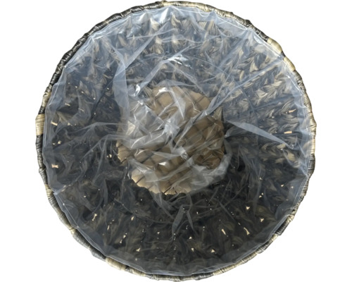 Rund blomkorg med plastinsats