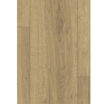 Närbild av laminatgolv med träutseende