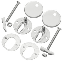 Fästset för toalettstolar med skruvar, muttrar och lock