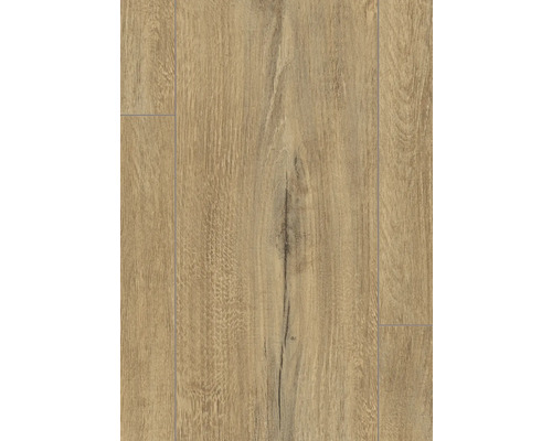 Närbild av laminatgolv med träutseende.