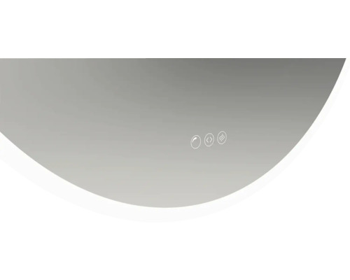 Badrumsspegel med beröringssensor för styrning av ljus och värme