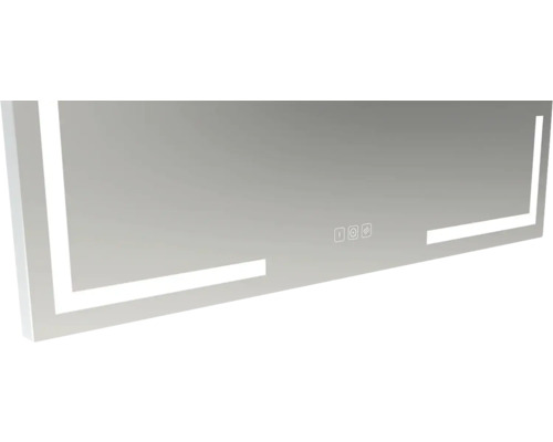 Rektangulär spegel med LED-belysning