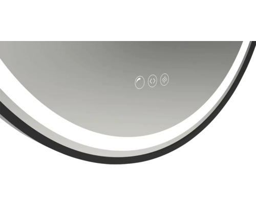 Detaljvy av en spegel med pekfunktion för användning