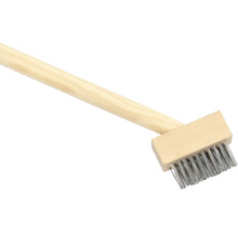 Stålborste med trähandtag