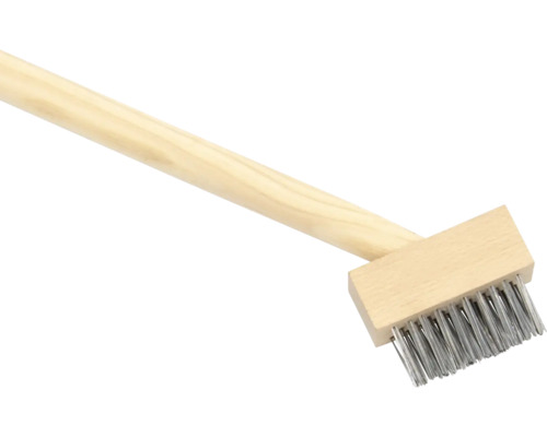 Stålborste med trähandtag