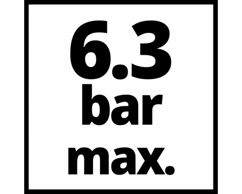 Symbol för maximalt 6.3 bar