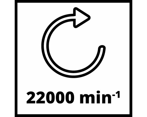 Symbol för 22000 varv per minut