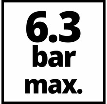 Maximalt tryck 6.3 bar