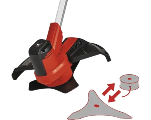 Grästrimmer med spole och kniv