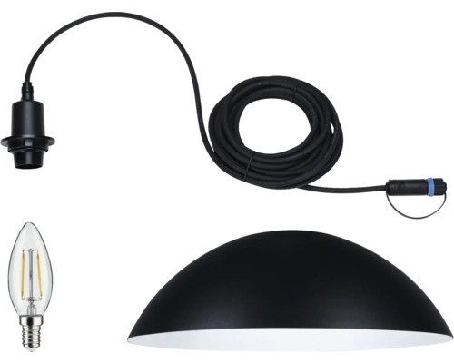 Pendellampa med glödlampa, lamphållare och anslutningskabel