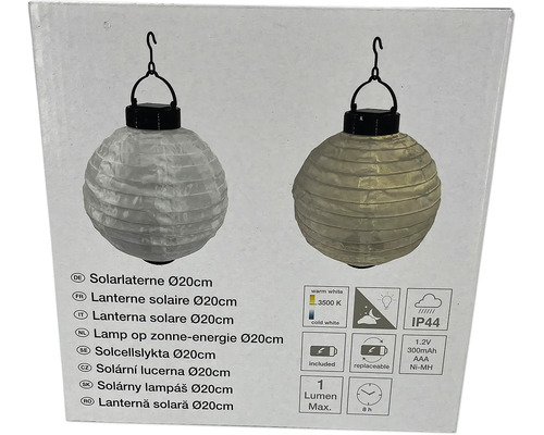 Sollykta med en diameter på 20 centimeter