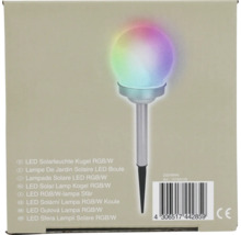 LED solarlampa sfär RGB/vit