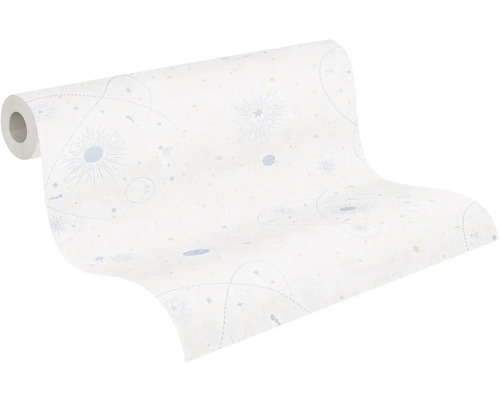 Tapetrulle med stjärn- och planetmönster