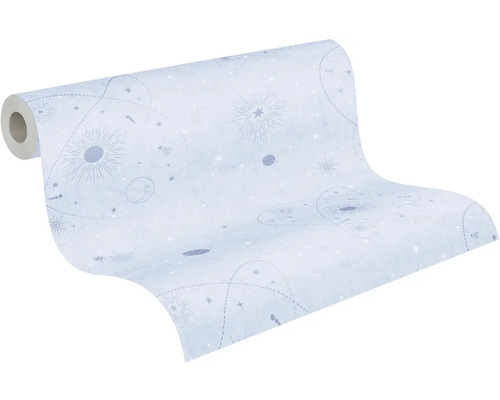 Tapetrulle med stjärn- och planetmönster