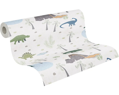 Tapetrulle med dinosauriemotiv