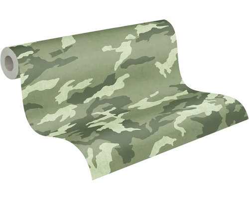Tapetrulle med kamouflagemönster