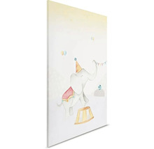 Illustration av en cirkuselefant på duk