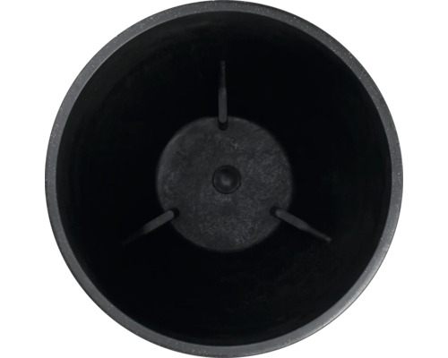 Invändig vy av en rund blomkruka i plast