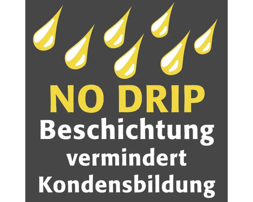 Ingen droppbeläggning minskar kondens