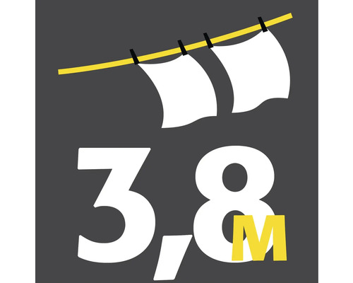 Symbolisk bild för en längd på 3,8 meter