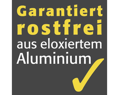 Garanterat rostfri från eloxerad aluminium