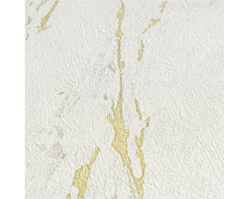 Närbild av en vit tapet med marmormönster