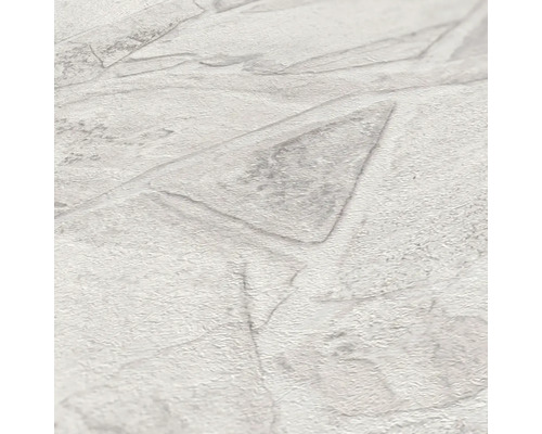 Närbild av en vit tapet med stenmönster