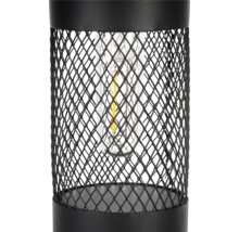 Bordslampa med trådnät och glödlampa