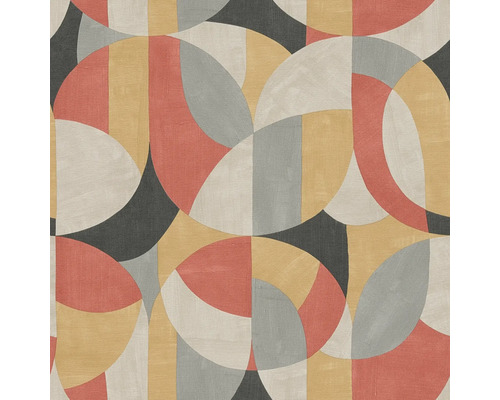 Geometriskt mönster med halvcirklar och rektanglar tapet