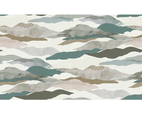 Tapet med grafiskt bergsmönster