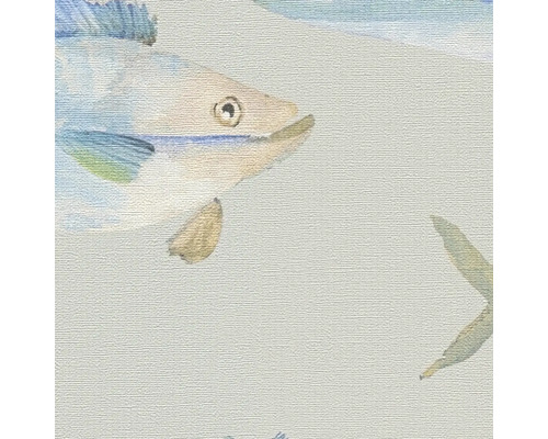 Tapet med fisk- och sjöstjärnemönster