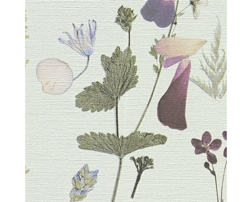 Tapet med blommor och blad