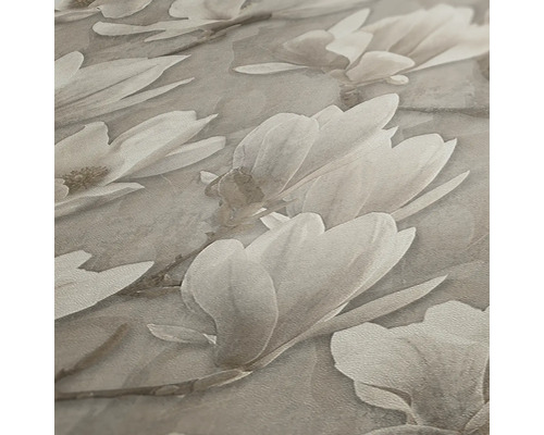 Närbild av en tapet med ett mönster av magnoliablommor