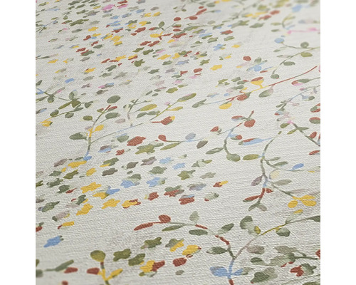 Närbild av en tapet med blommönster