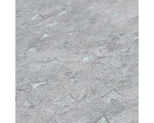 Närbild av en grå vinyltapet med mönster