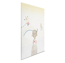 Canvas målning med djurmotiv för barnrum