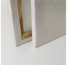 Två spännramar med duk och träram