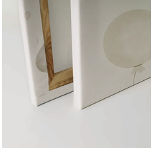 Detaljvy av två canvastavlor med ballongmotiv och träram