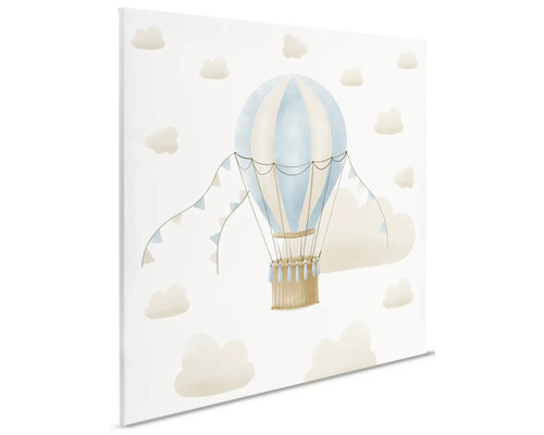Canvasbild med varmluftsballong och molnmotiv