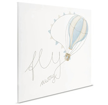 Canvasbild med luftballong och texten Fly Away för barnrum